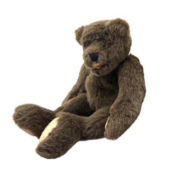 Jointed Creative Marketing Concepts Vintage Brown Plush Stuffed Teddy Bear - Picture 4 of 9